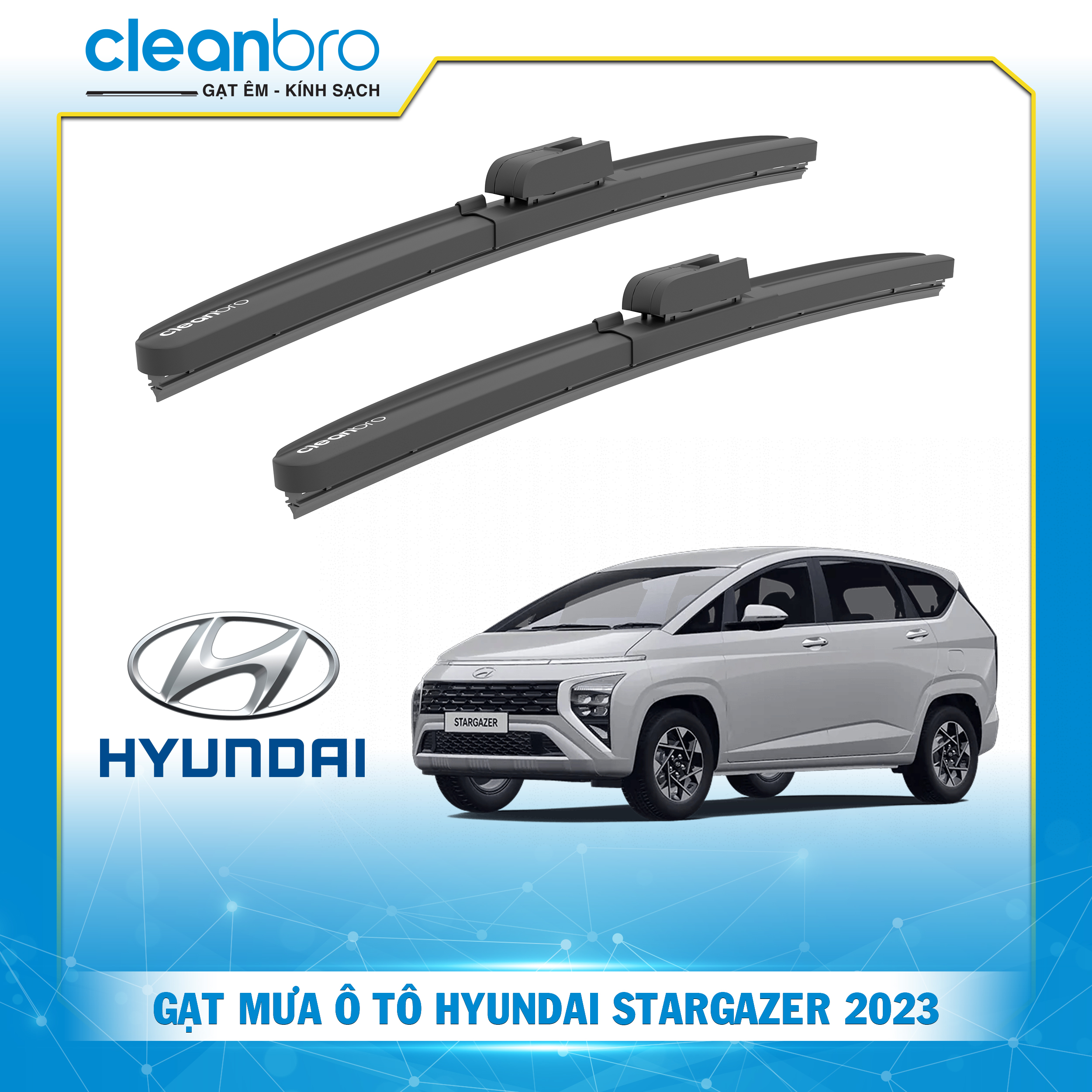 Gạt mưa ô tô hiệu ứng lá sen Hyundai Stargazer [2023+]